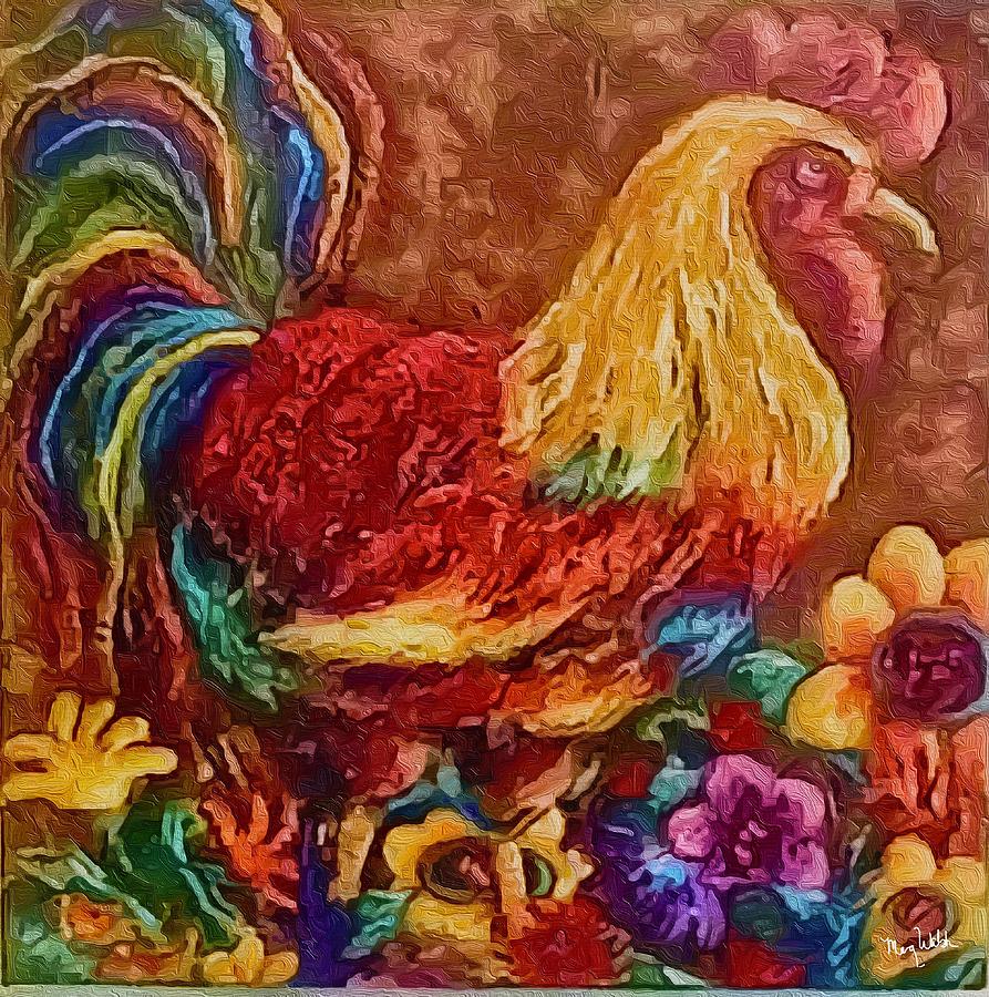 Old Rooster Mixed Media by Megan Walsh