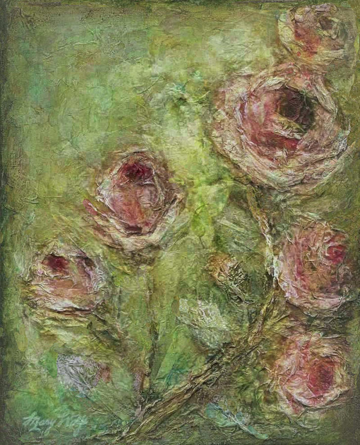 Old Roses Painting by Mary Wolf