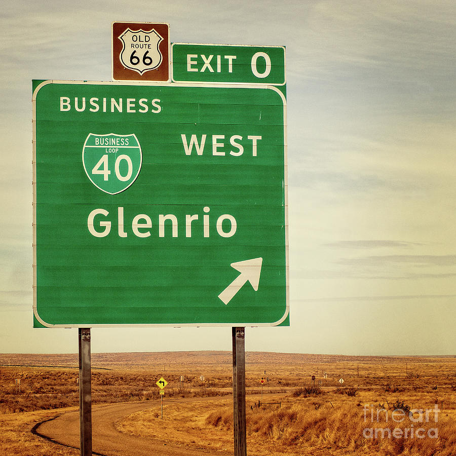 Old Route 66 Glenrio Sign Photograph by Imagery by Charly