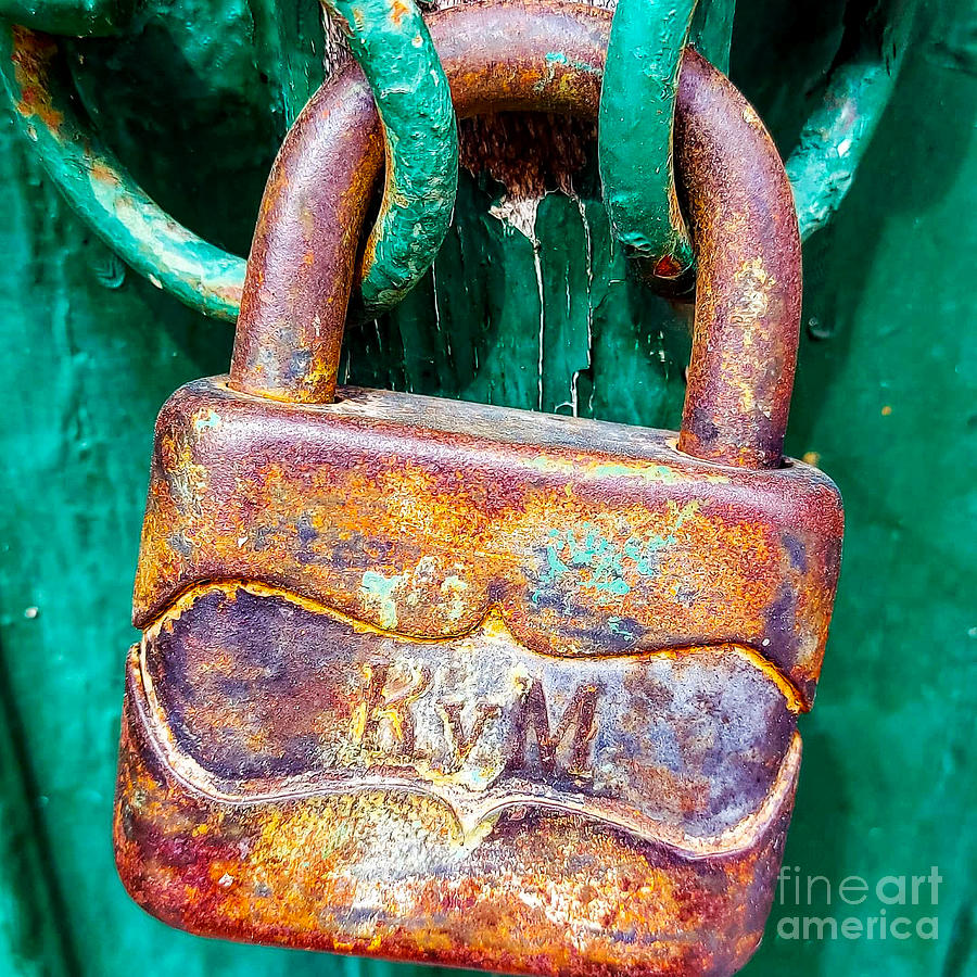 Old Rusted Lock Photograph by Nina Ficur Feenan