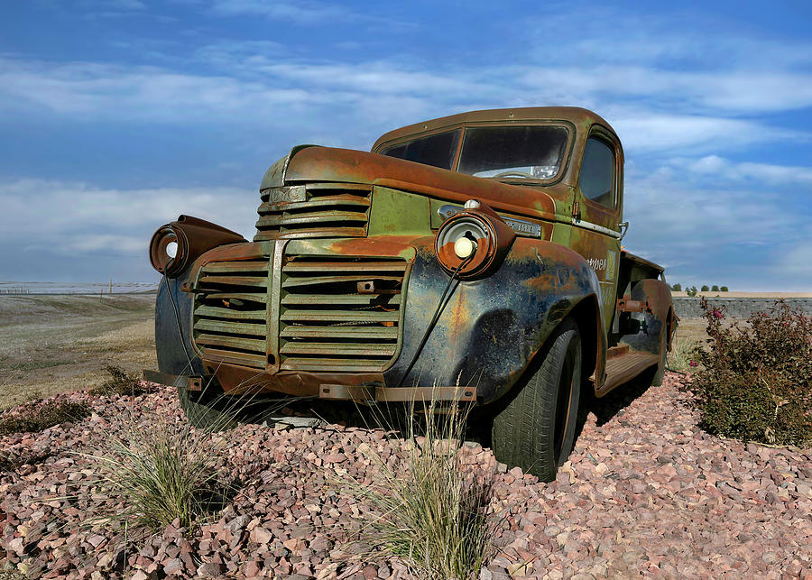 Old Rusted Pick Up Truck photograph Photograph by Ann Powell