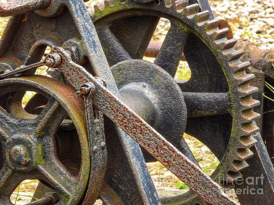 Old Rusty Boat Winch Photograph