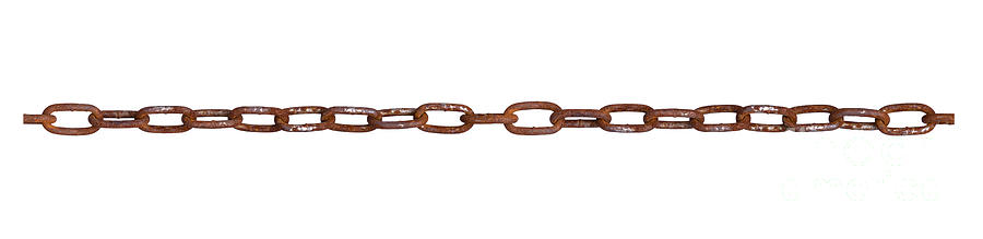 Old Rusty Steel Chain Photograph