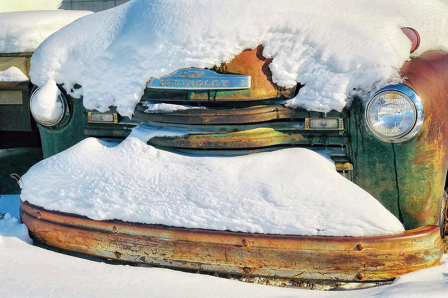 Old rusty truck covered by snow Photograph by Tatiana Travelways