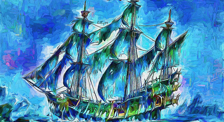 Old Sailboat Painting