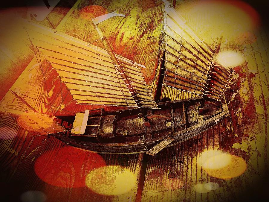 Old Sampan Miniature Boat Photograph by Roly Santos | Fine Art America