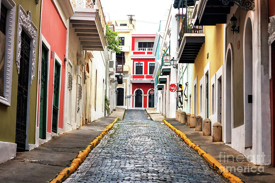 Old San Juan Alley Colors Photograph by John Rizzuto