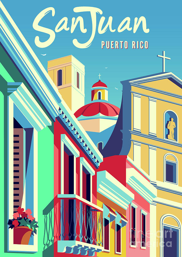 Old San Juan, Puerto Rico Digital Art By Alver Studio - Pixels