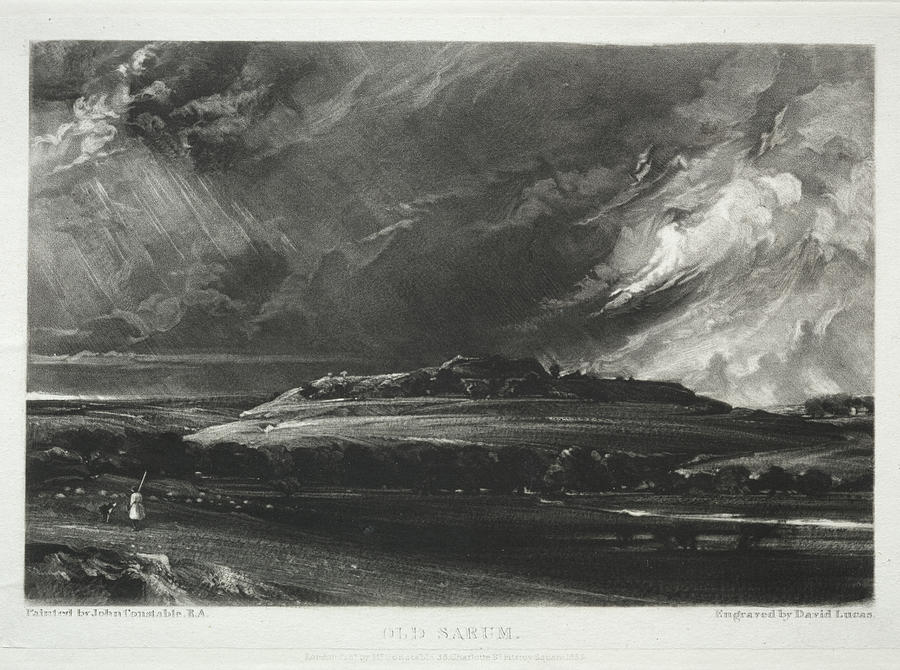 Old Sarum 1832 David Lucas British 1802 1881 Painting by Arpina Shop ...