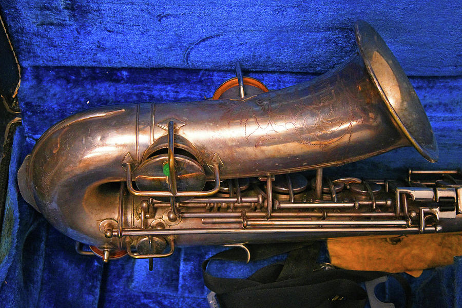 Old Saxophone In Case Photograph