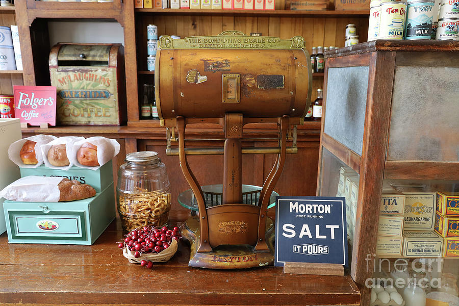 Old Scale at 1920s Main Street Grocery Store 7323 Photograph by Jack Schultz