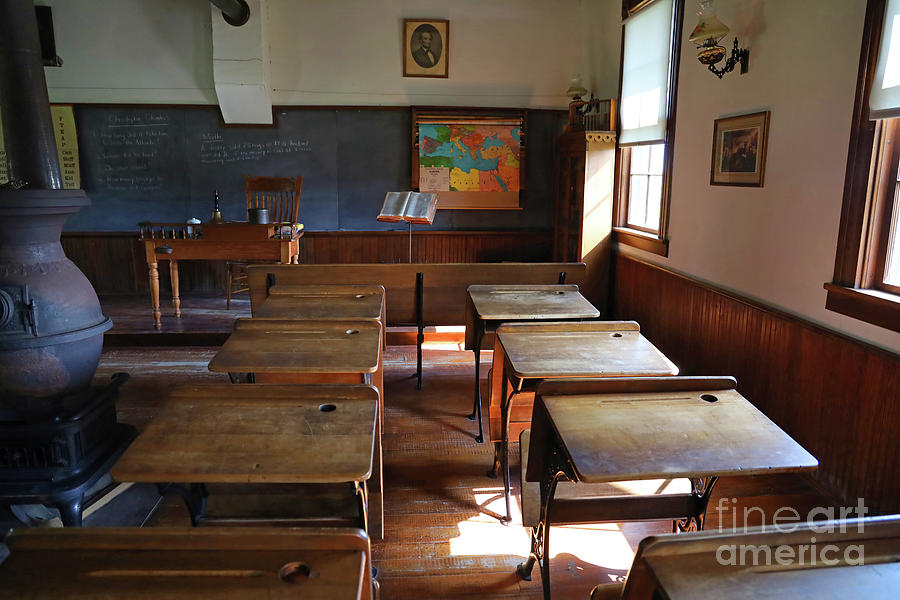 Old Schoolhouse Desks 7299 Photograph by Jack Schultz