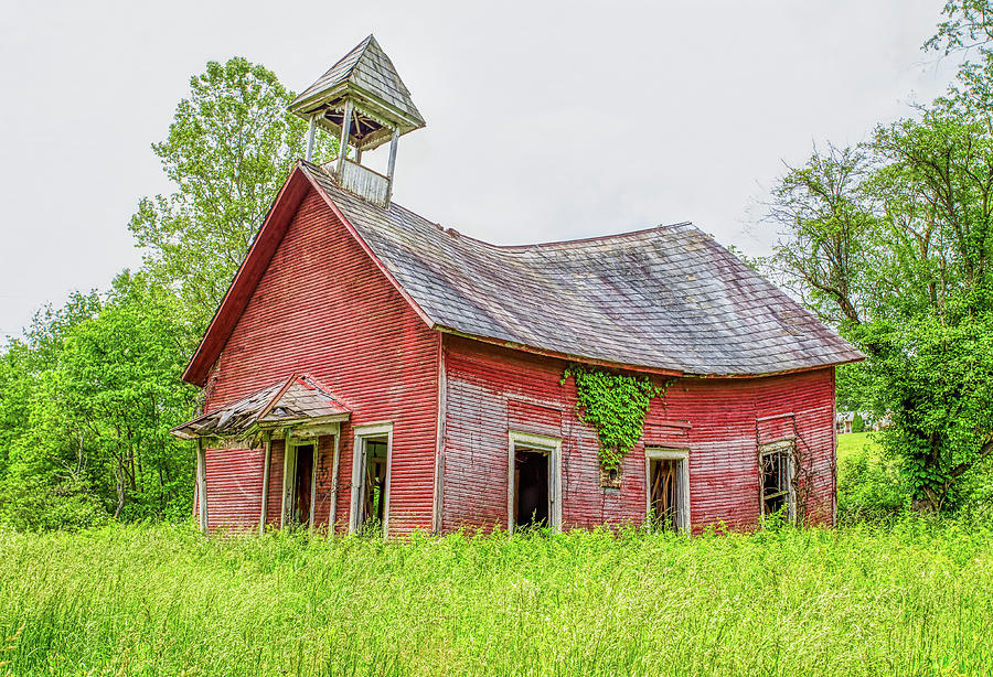 Old Schoolhouse near Martinsburg Ohio Photograph by Peter Ciro