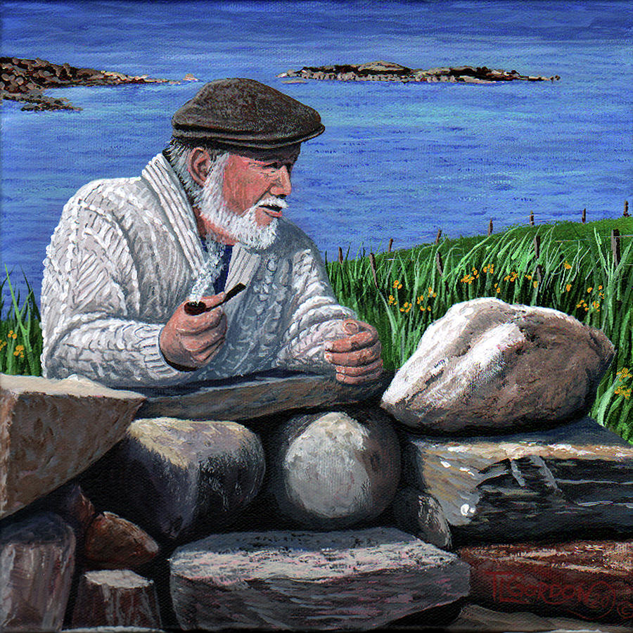 Old Scortsman from the Isle of Lewis Painting by Timithy L Gordon
