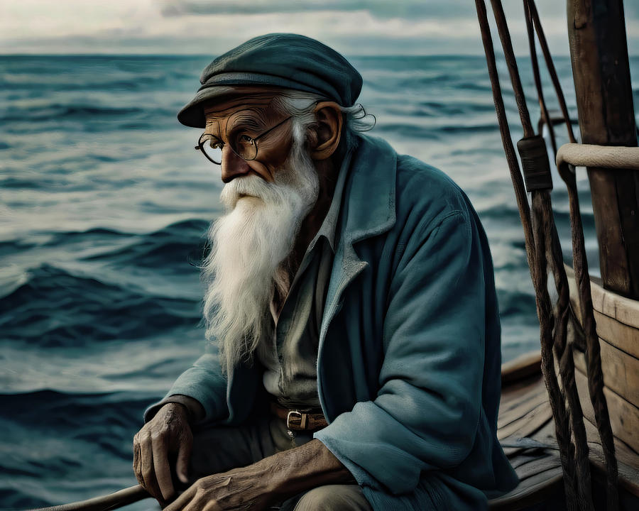 Old Sea Captain 006 Digital Art by Flees Photos