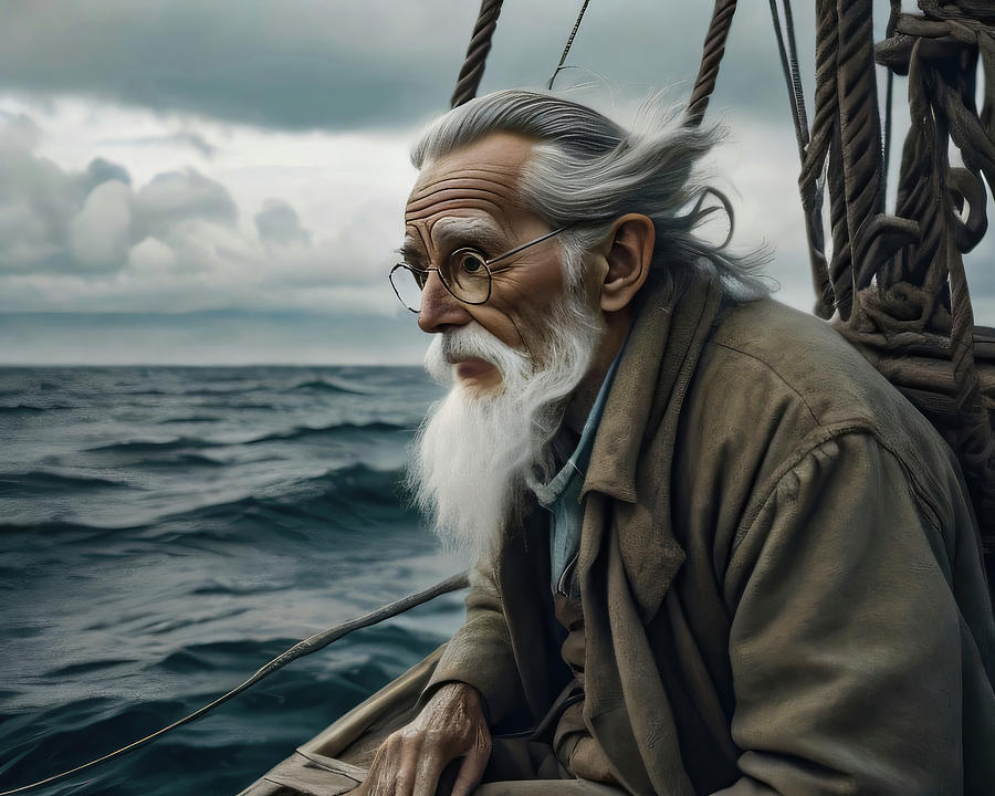 Old Sea Captain 007 Digital Art by Flees Photos