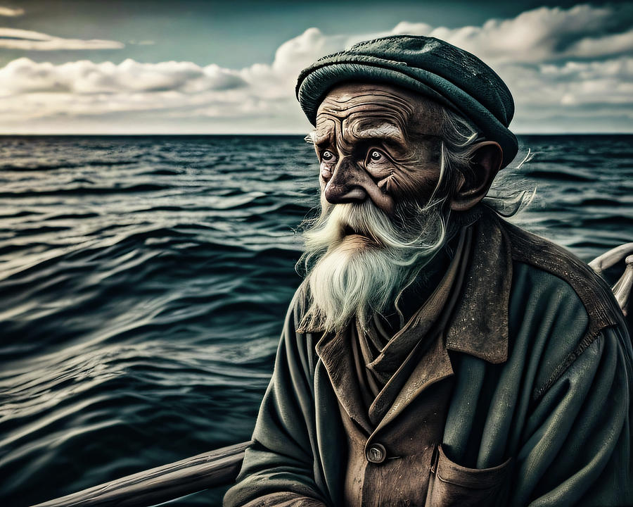 Old Sea Captain 016 Digital Art by Flees Photos