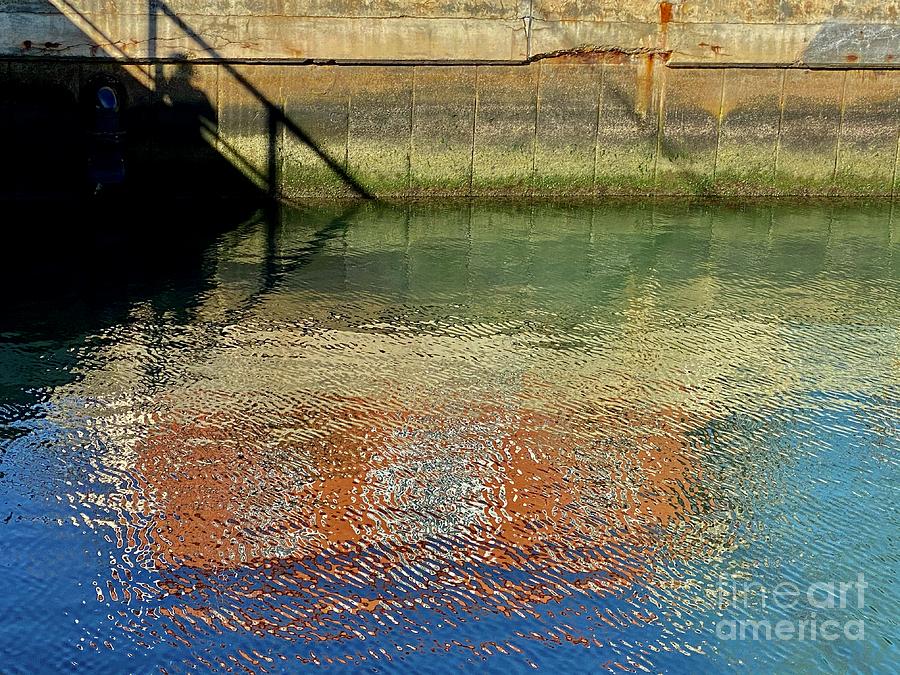 Old Sea Wall And Reflections Photograph