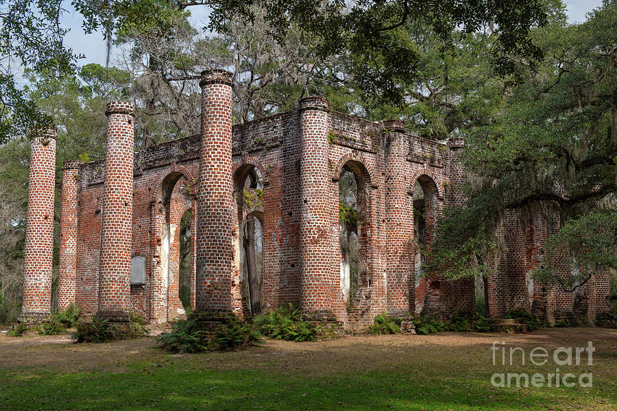 Old Sheldon Church Ruins - Yemassee South Carolina - Beaufort County Photograph