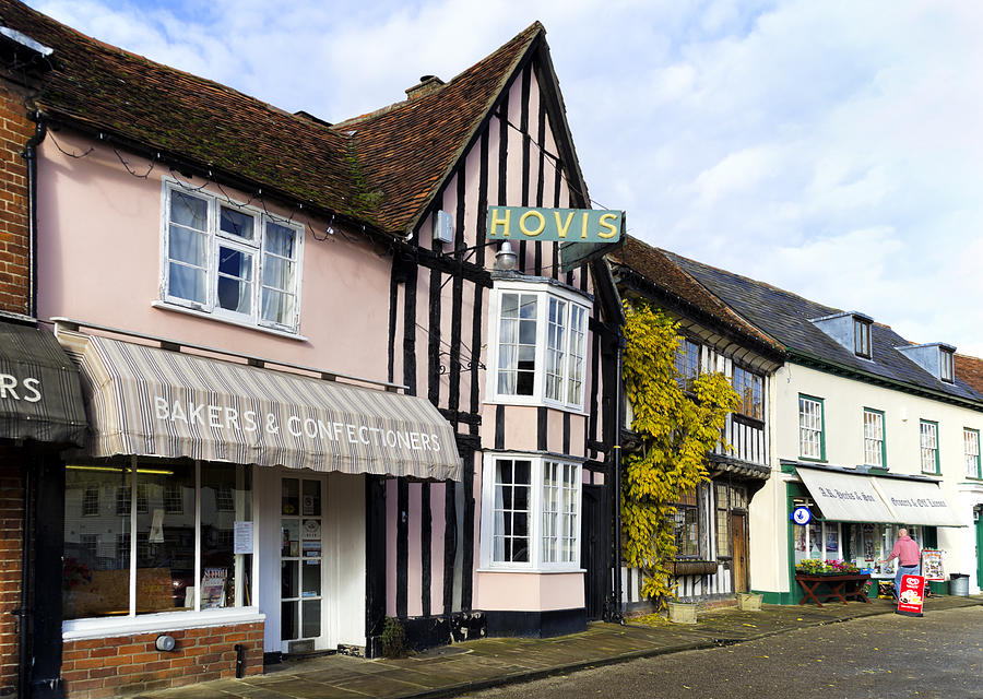 Old shops in the market place, Lavenham Photograph by Whitemay