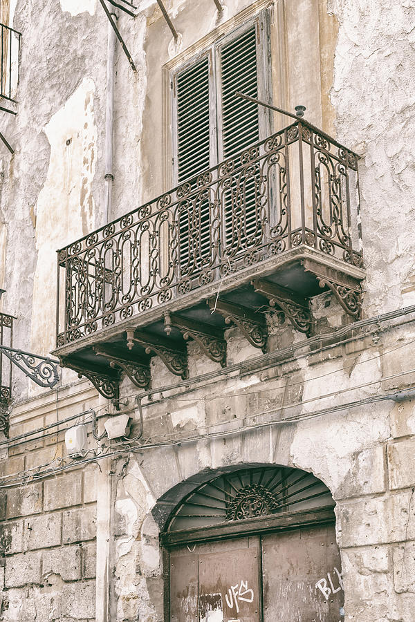 Old Sicilian Architecture - Balconies Photograph by Georgia Clare