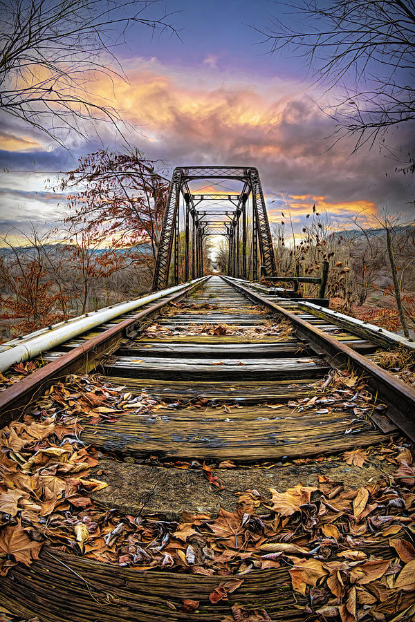 Old Smoky Mountain Railroad Trestle Painting Photograph by Debra and Dave Vanderlaan