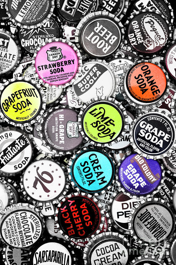 Old Soda Bottle Tops Pattern Photograph by Tim Gainey