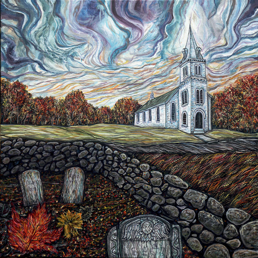 Landscape Painting - Old South Ferry Church by Matthew Stuart