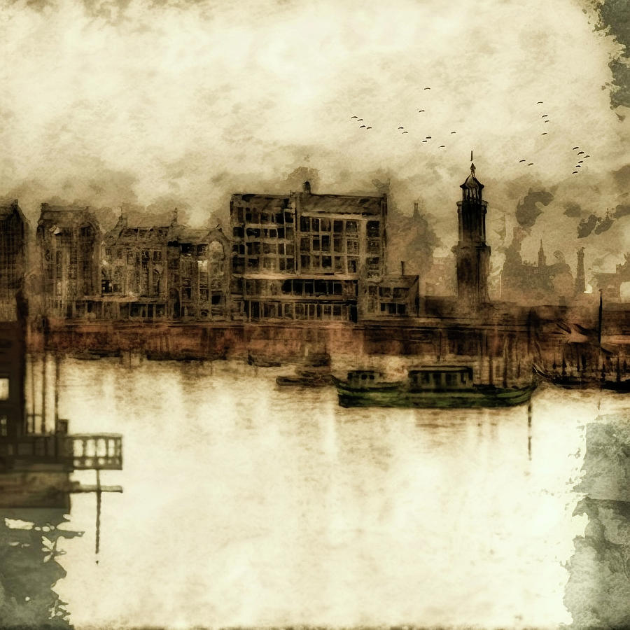 Old Spanish Harbour Digital Art by Robert Knight