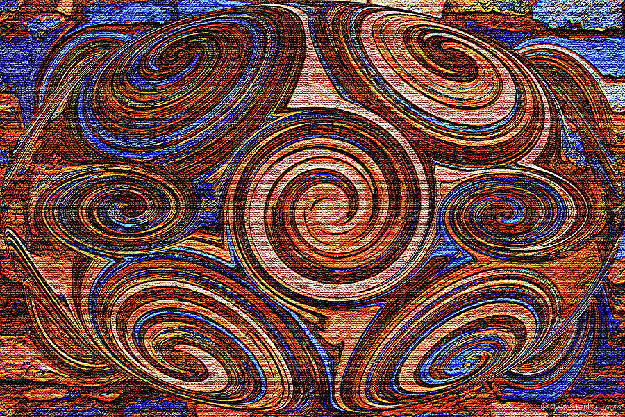 Old Spanish Mission Wall Abstract #6804ps2agh Digital Art by Tom Janca