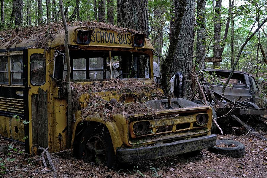 Old Spooky Bus Photograph by Darryl Brooks