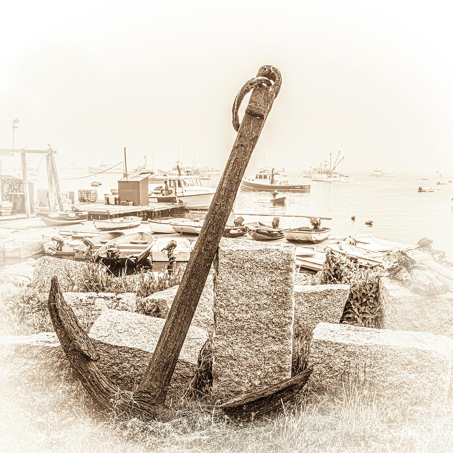 Old Squared Anchor Photograph by Daniel Hebard
