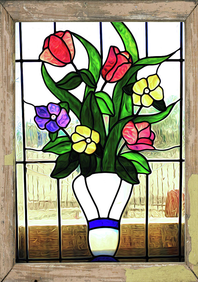 Old Stained Glass Window Photograph by Steph Gabler