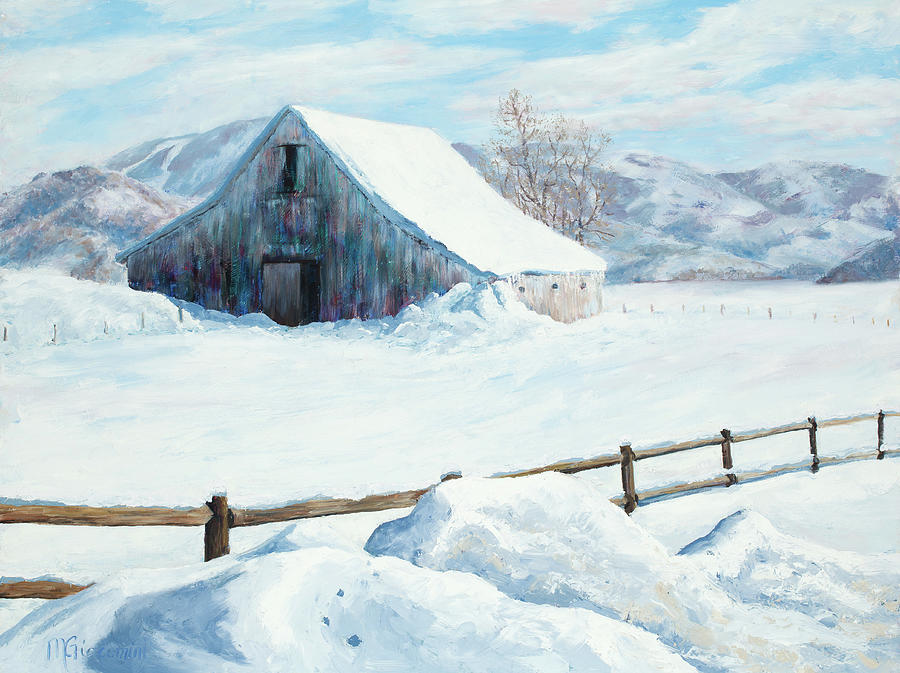 Winter Painting - Original Steamboat by Mary Giacomini