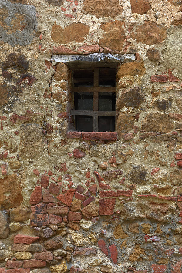 Old Stone And Brick Wall With Window Photograph by Mikhail Kokhanchikov