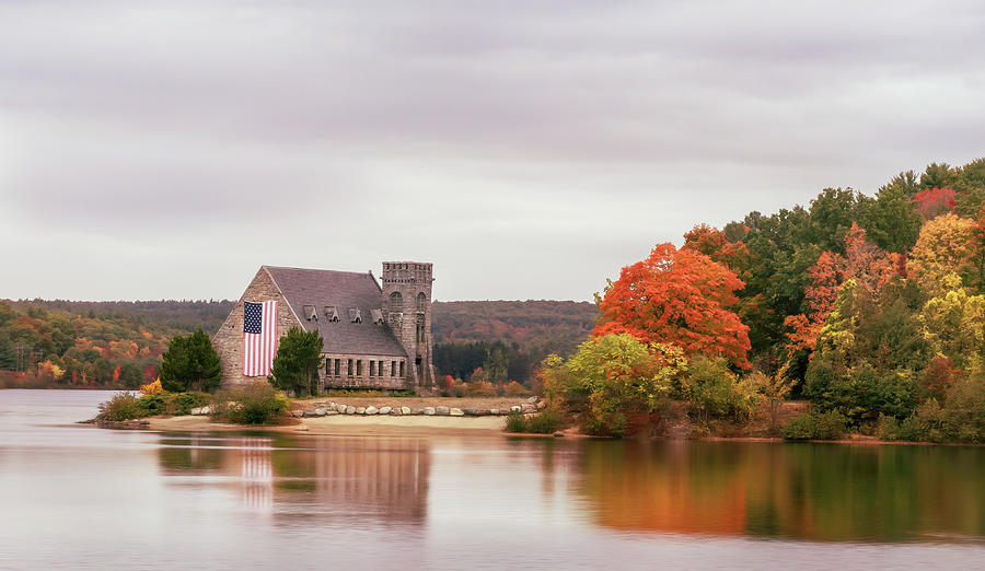 Old Stone Church in Autumn Photograph by Sylvia Goldkranz