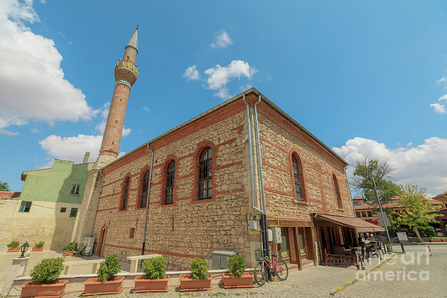 Old stone mosque of Eskisehir Digital Art by Benny Marty