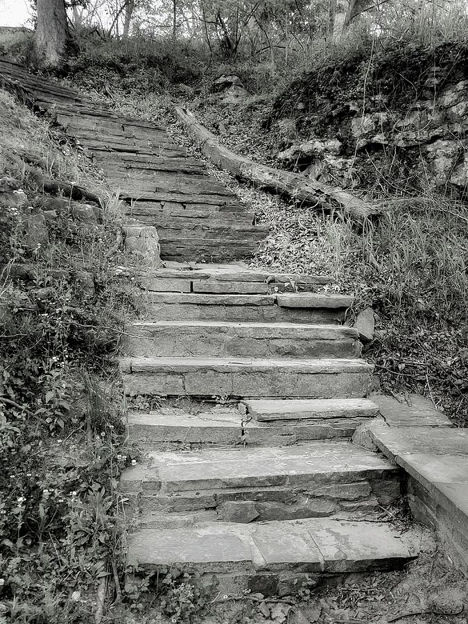 Old Stone Stairs  Photograph by Ally White