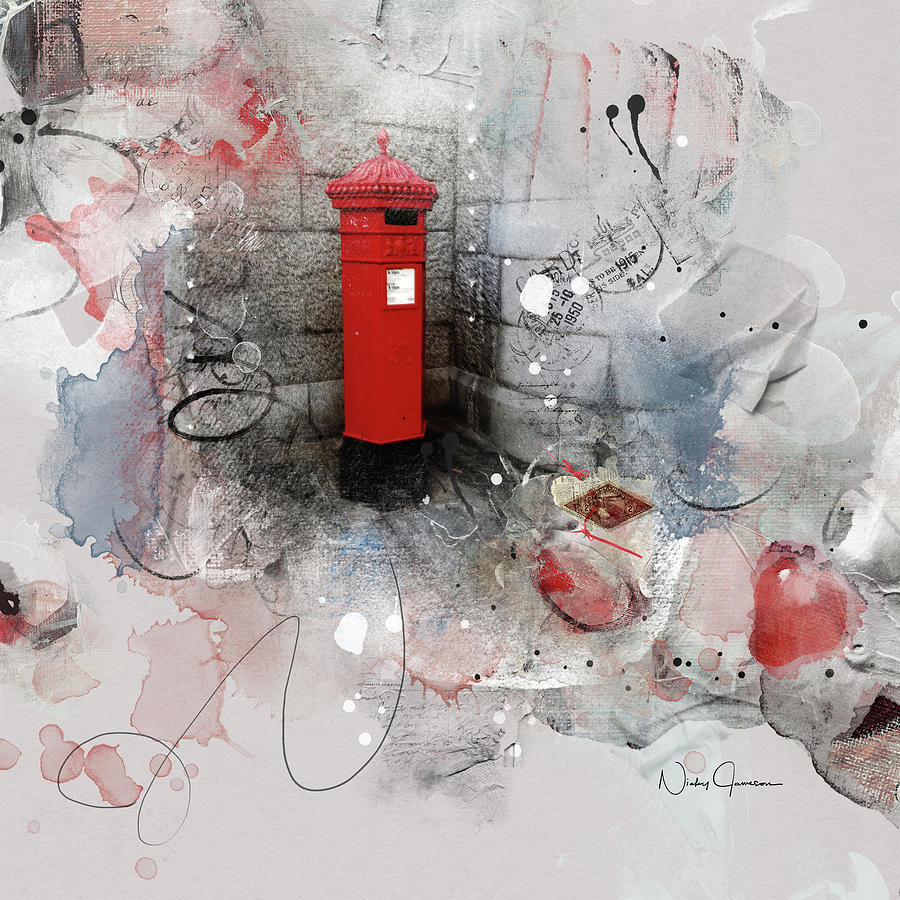 Old  Style Pillar Box Digital Art by Nicky Jameson