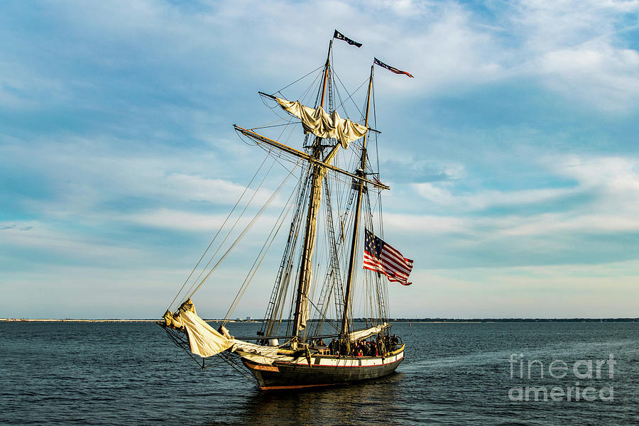 Old Tall Ship in Pensacola Bay Photograph by Beachtown Views