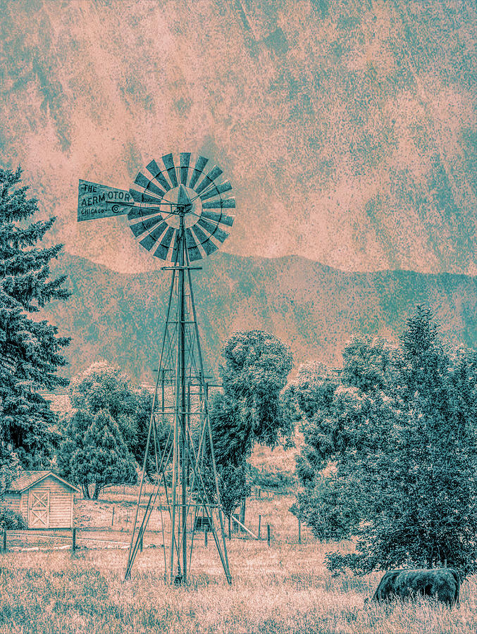 Old Time Windmill, Vertical Photograph by Marcy Wielfaert
