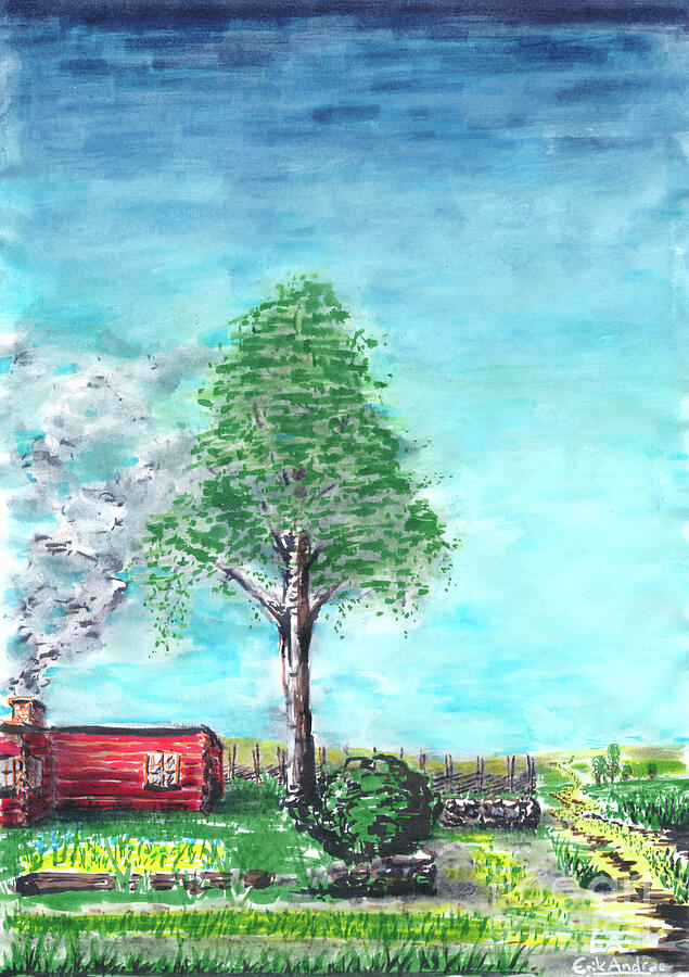 Old Times #0001 Painting by Erik Andrae Old Times #0001 Painting by Erik Andrae