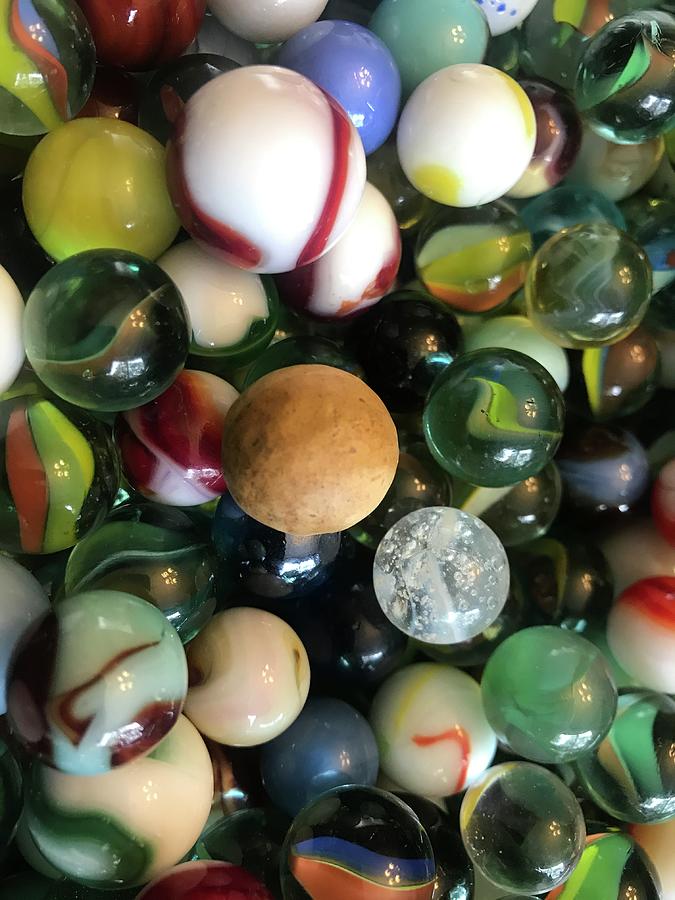 Old Timey Glass Marbles  Photograph by Kathy Clark