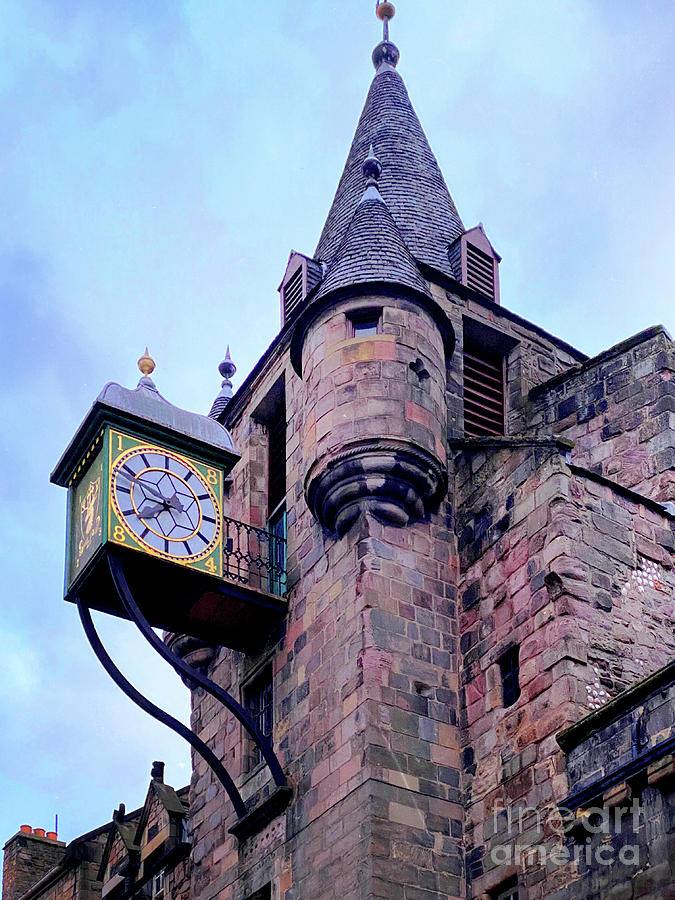Old Tollbooth And Ornate Clock Royal Mile Edinburgh Photograph