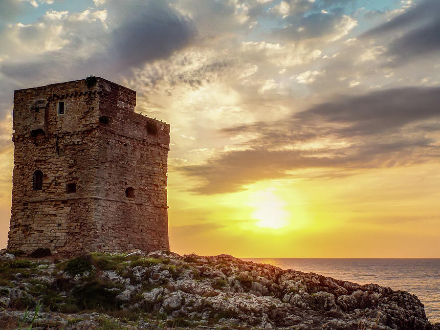 Old Tower at sunset  Photograph by Umberto Barone