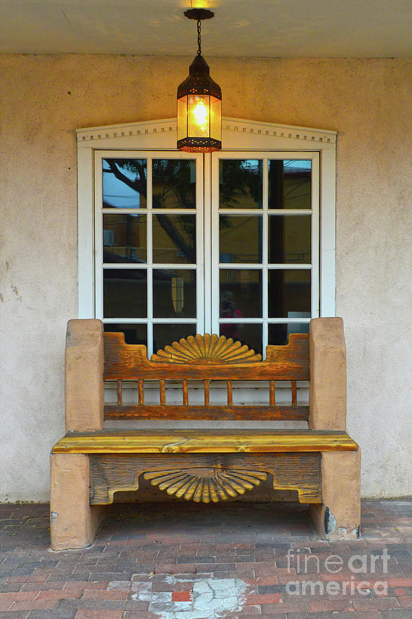 Old Town Albuquerque Bench Photograph by Catherine Sherman