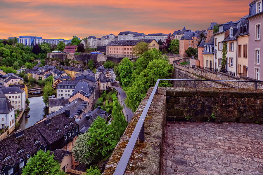 Old Town and Corniche in Luxembourg City Photograph by Elenarts - Elena Duvernay photo