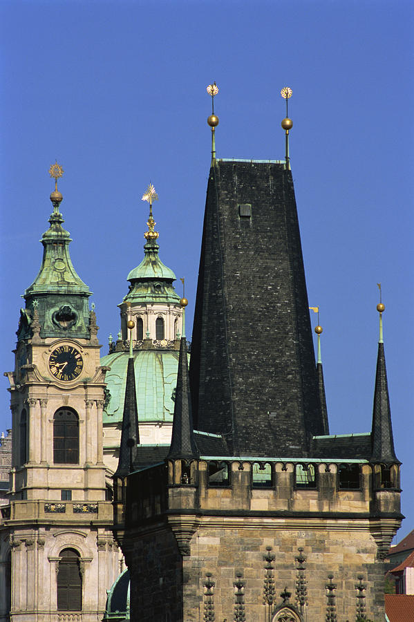 Old Town, Charles Street Bridge, West Tower, Prague, Czech Republic Photograph by Dallas and John Heaton