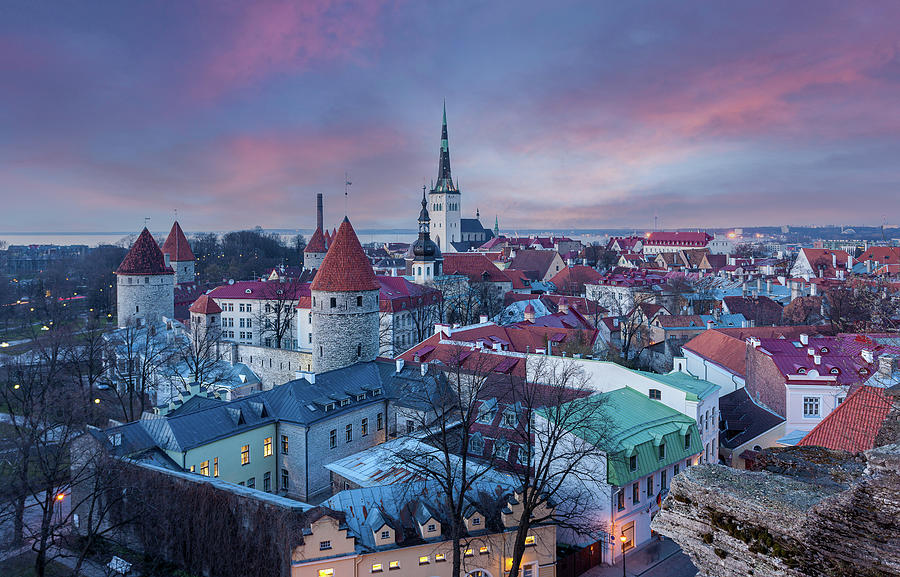 Old town of Tallinn Estonia Photograph by Steven Heap