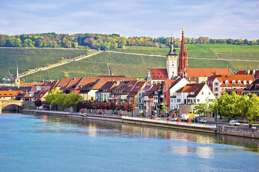 Old town of Wurzburg and Main river waterfront view Photograph by Brch Photography